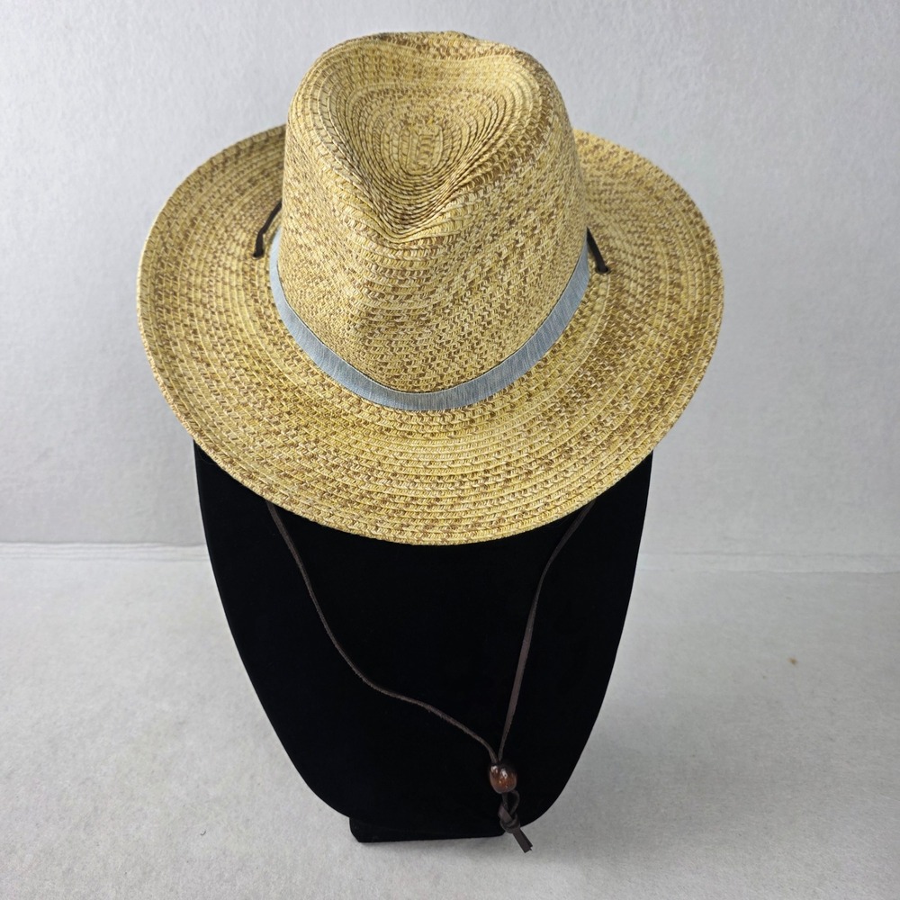 Goodfellow & Co Men's M/L Straw Sun Hat Wide Brim Chin Cord Outdoor Safari